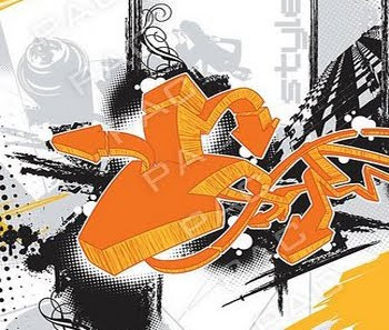 DESIGN GRAFFITI BRUSHES-DYNAMIC ARROW And DIGITAL ALPHABET