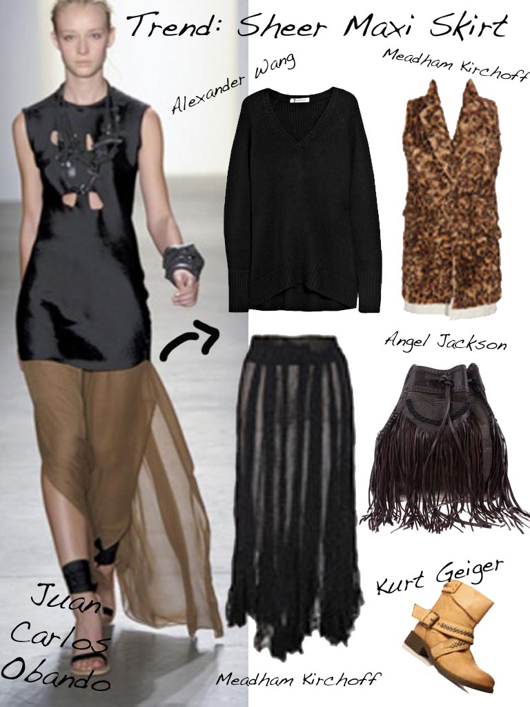 sheer maxi skirt