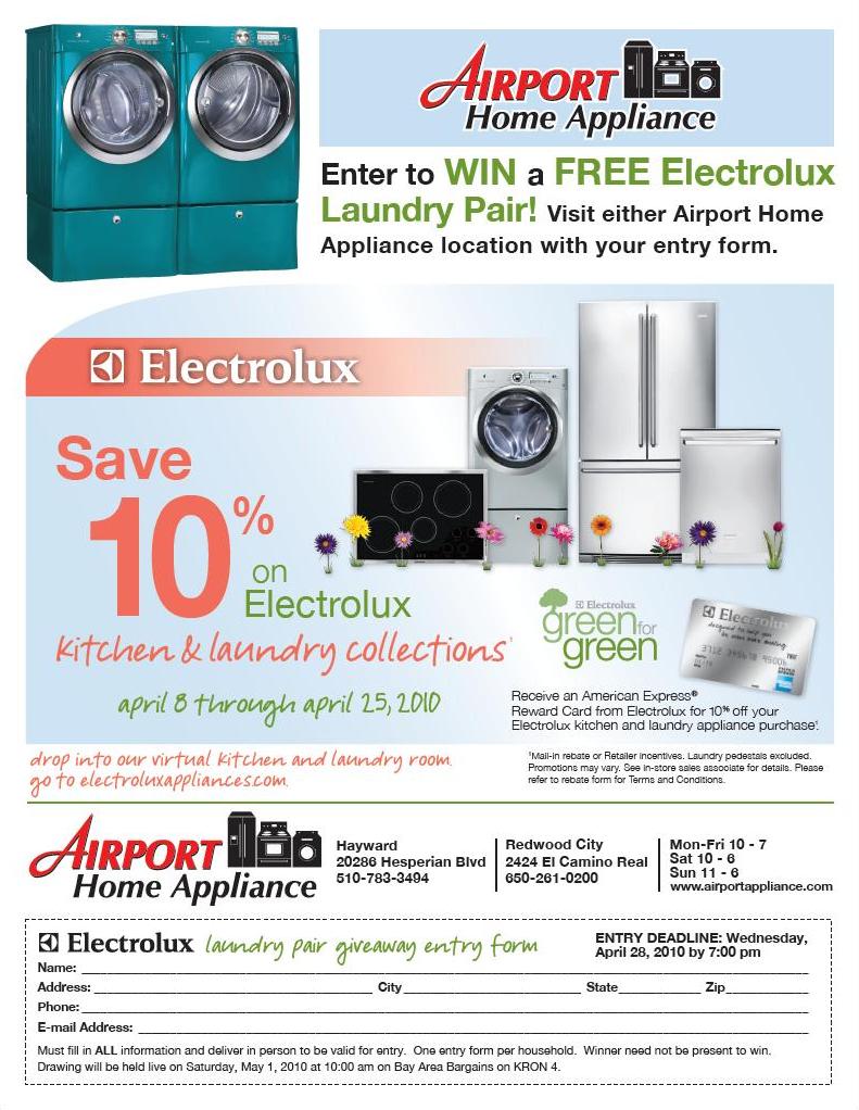 Kris' Kitchen Airport Home Appliance is giving appliances away for Spring!