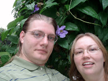 Steve & I by Jamaican flowers