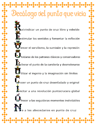 manifiesto punto de cruz que vicia decalogo