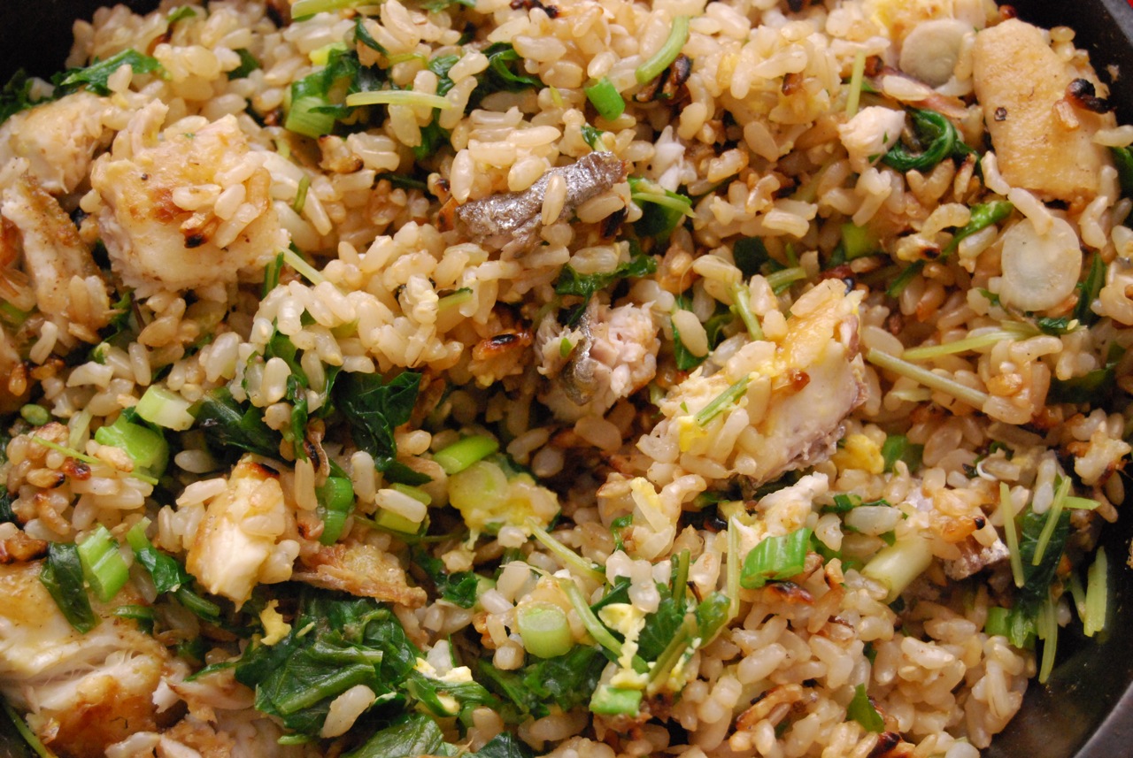 WholeGrain Texan [in Yankee Land] Saba Hoedeopbap, Mackerel Fried Rice