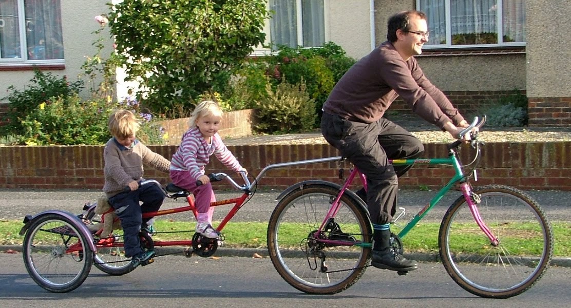 in step double bike trailer