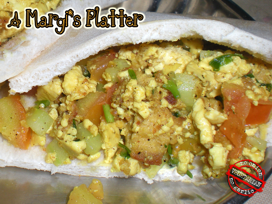 A Margi's Platter Tofu Pita Bread Stuffing
