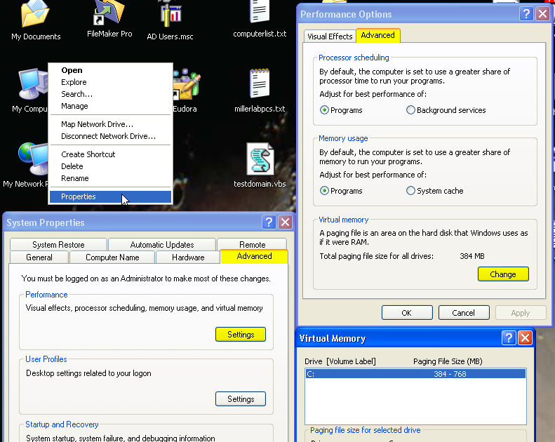 rahma pengaturan memori pada windows xp rahma pengaturan memori pada windows xp