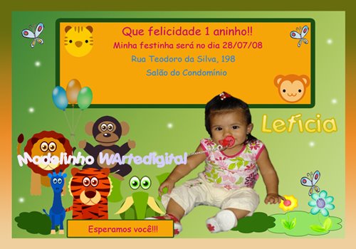 Convites Infantis Floresta Encantada