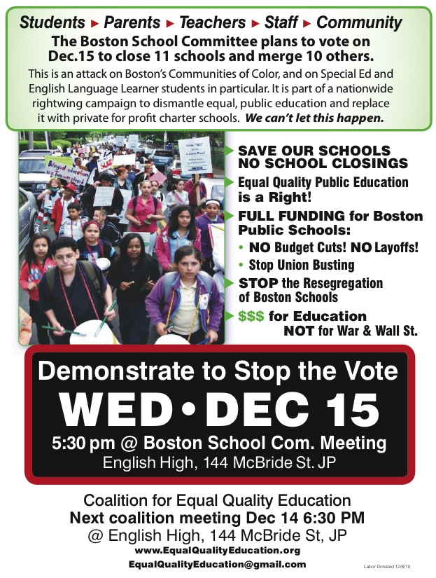 Bostons Special Education Budget Cuts >> Schools Matter Stop The Corporate Closure Of 11 Boston Public Bostons Special Education Budget Cuts >> Schools Matter Stop The Corporate Closure Of 11 Boston Public