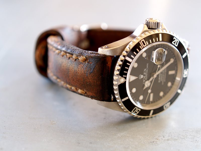 submariner - Submariner sur bracelet cuir Arillo+on+rolex+s