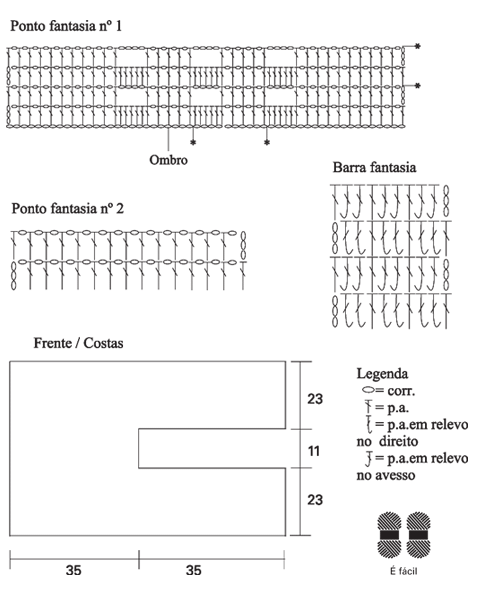 bolero em croche com gráficos em croche com receitas