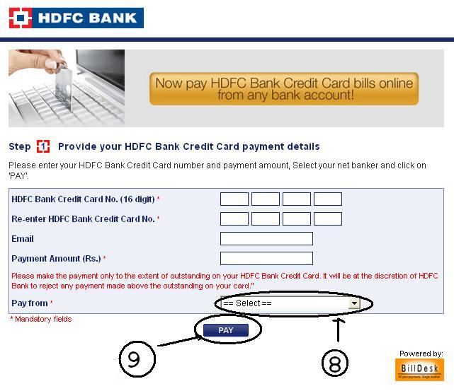 Hdfc Credit Card Bill Payment Login