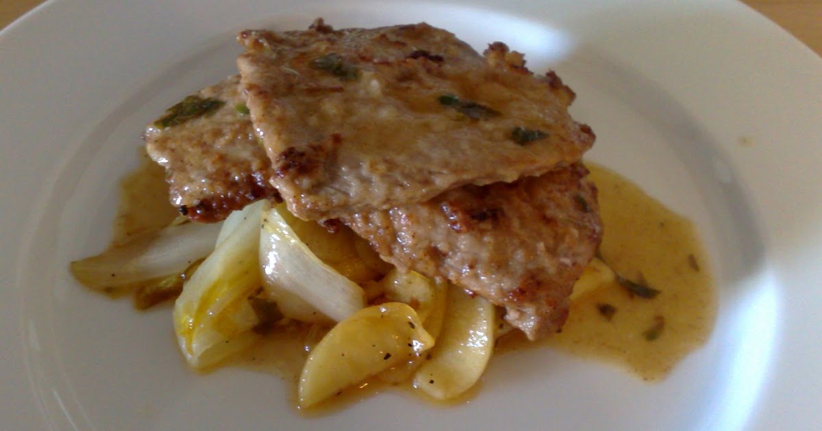 The Good Life Veal Escalope in Lemon with CiderBraised Endive and Apple