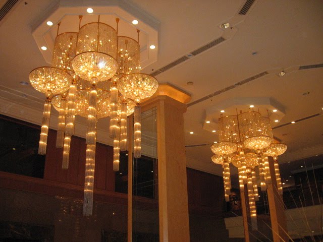 Chandalier at entrance of hall