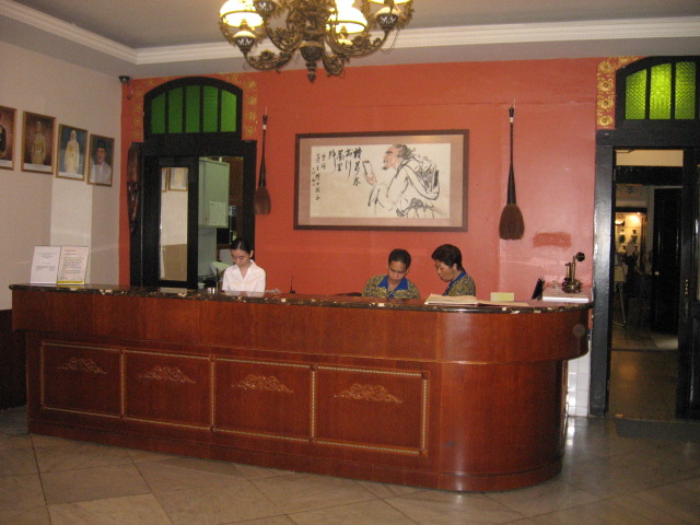 Reception area of Hotel Puri