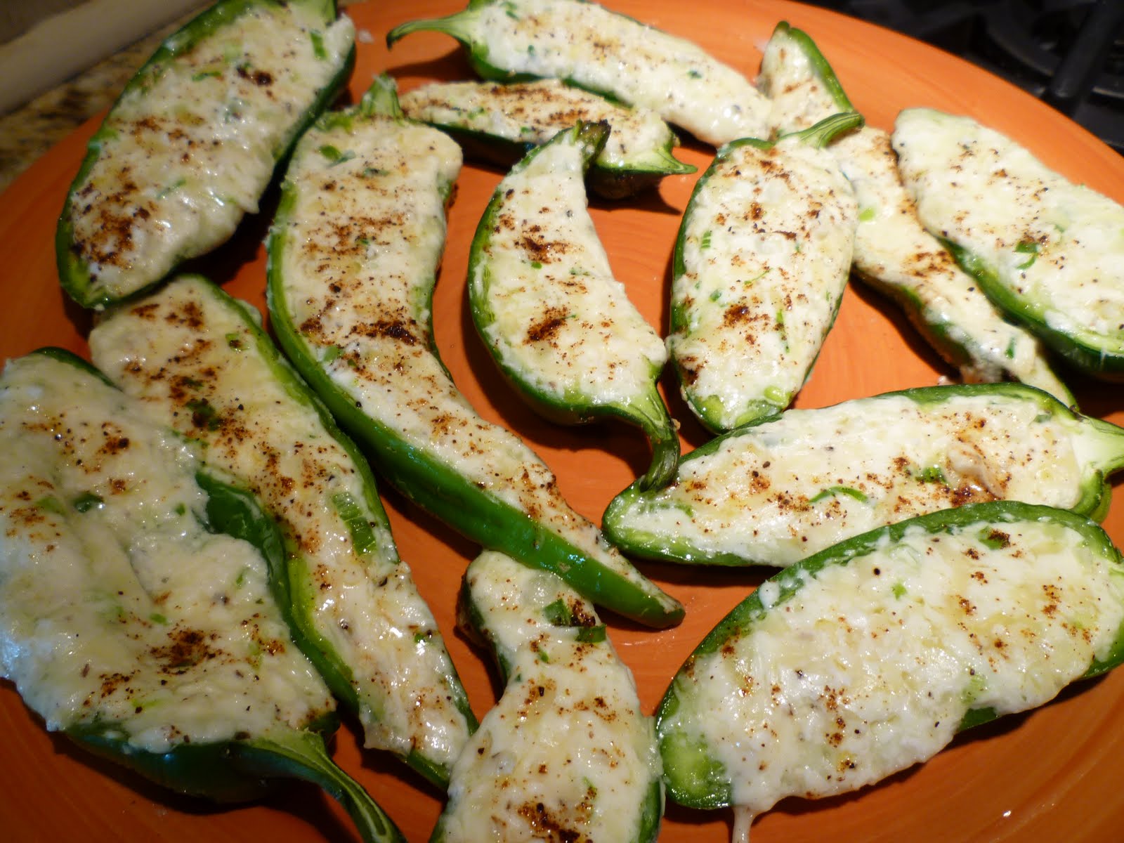 The Chef In My Head Grilled Stuffed Jalapeno & Anaheim Chilis