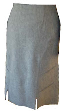 Falda franela gris pinzas traseras