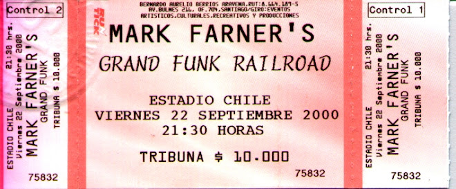 ticket del memorable concierto