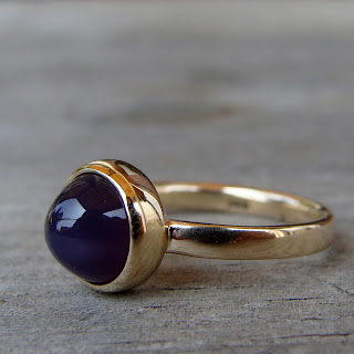 gold chalcedony ring