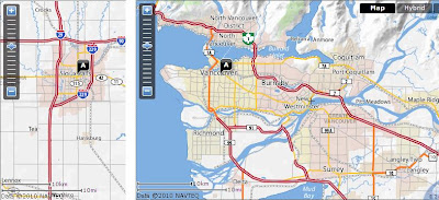 Side-by-side comparison of Sioux Falls and Vancouver metro areas