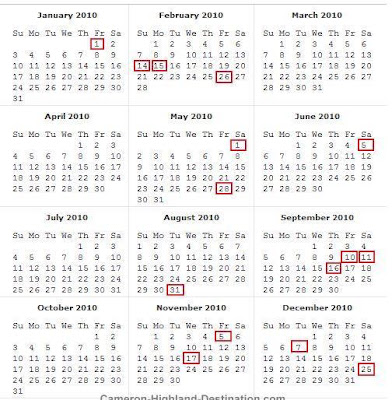Public Holiday 2010 | Malaysia school holiday | Malaysia calendar 2010