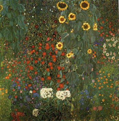 Flores - Página 2 Poll+Gustav+Klimt+Country+Garden+with+Sunflowers+1905-1906