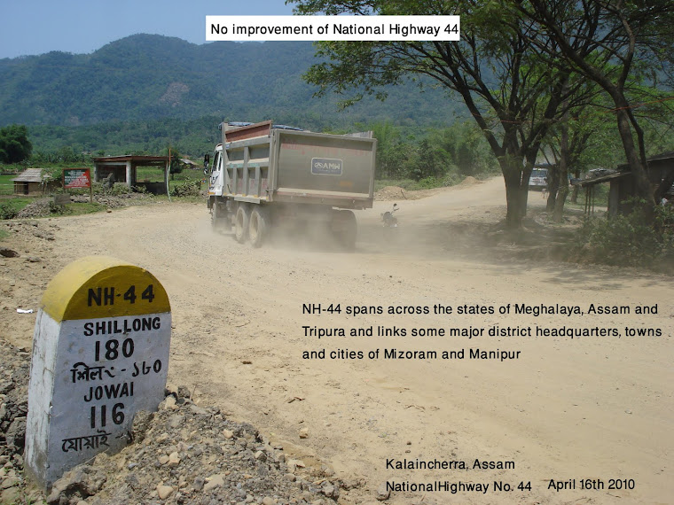 National Highway np. 44 without any attention
