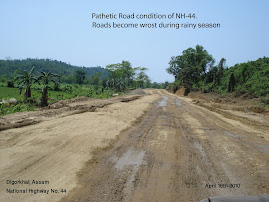Pathetic Road Condition of NH-44 (Kalain to Lumdrimbai)