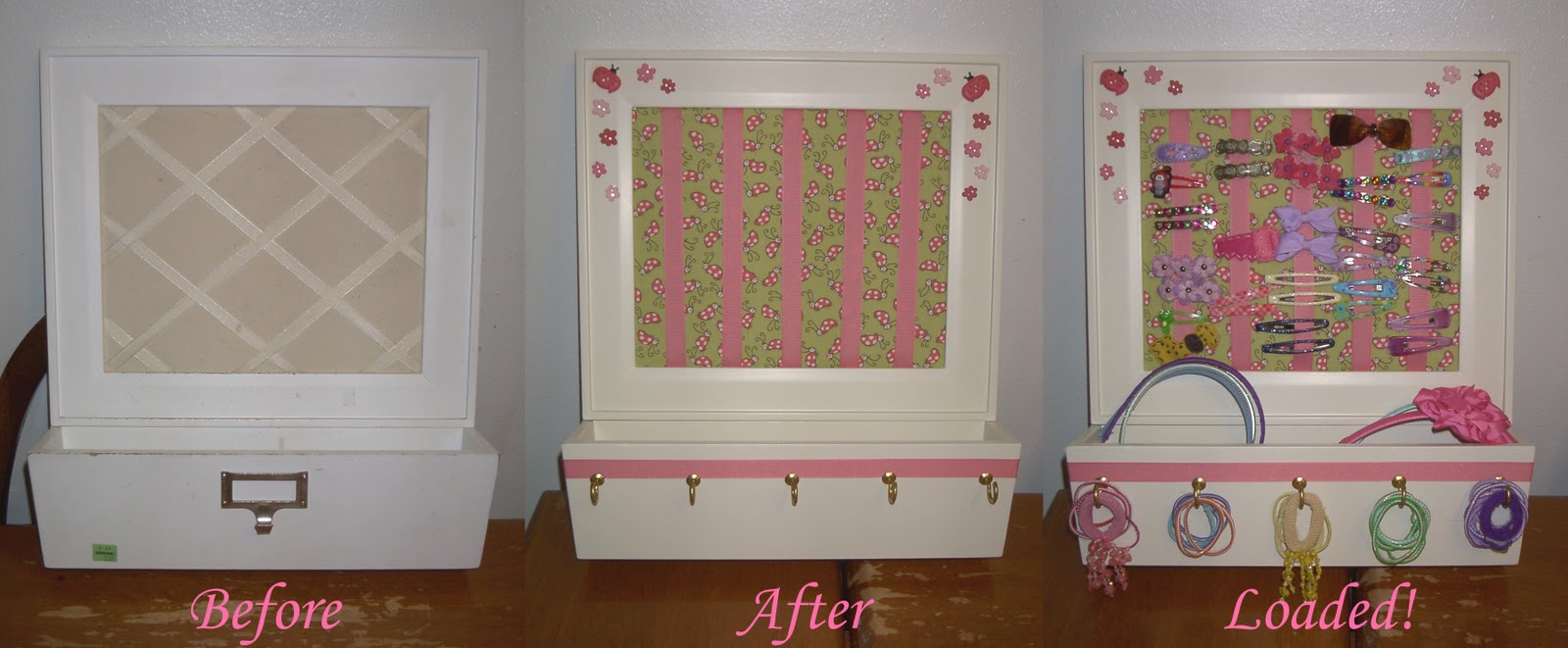 Angie's Whim Upcycle Project Organizer for Hair Accessories