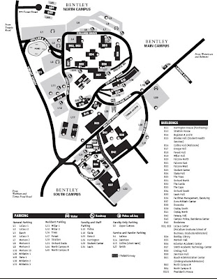 Bentley on Bentley University Campus Map