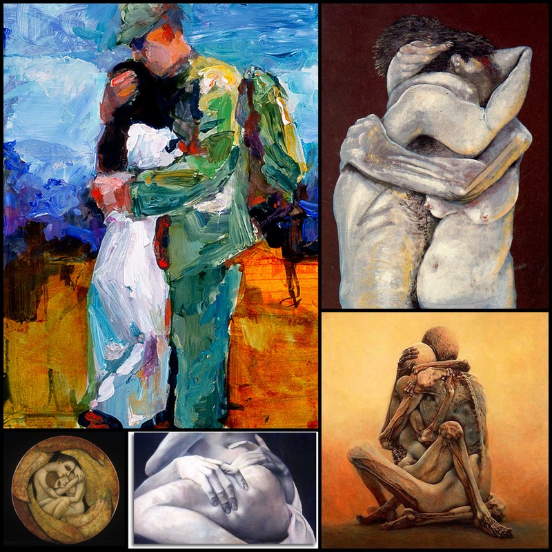 Los abrazos en el arte