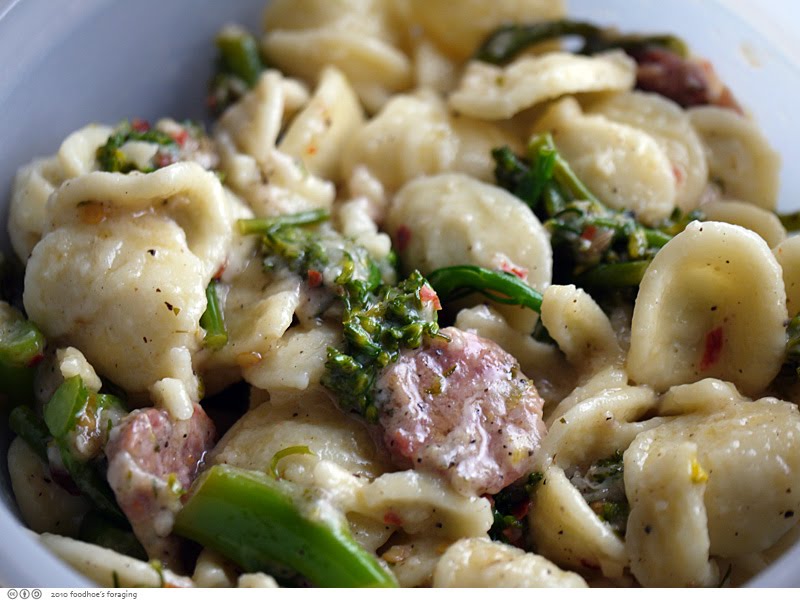 from the foodhoe files Orecchiette with Turkey Sausage and Broccoli Rabe