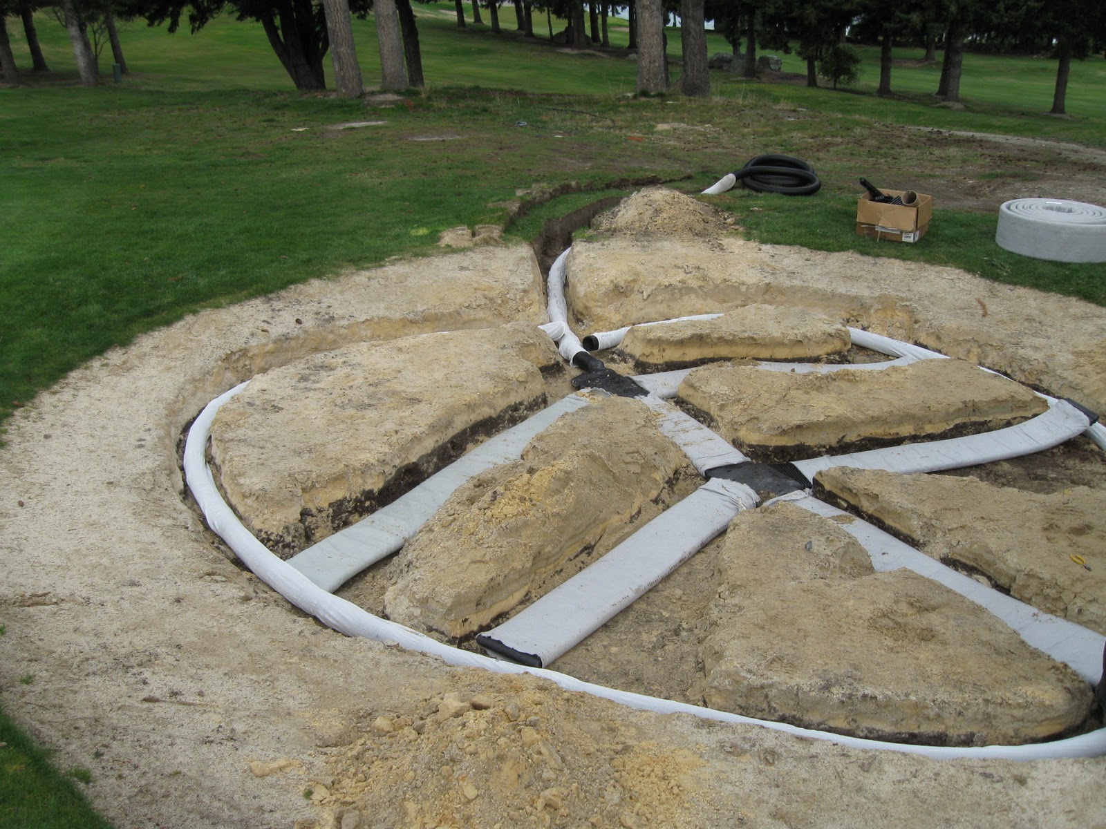 Queenstown Golf Club Turf Maintenance Department 16th Bunker drainage