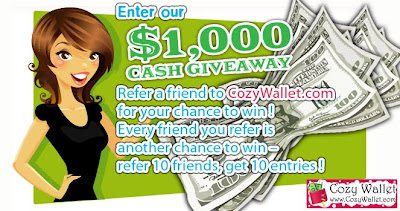CozyWallet.com Cash Giveaway