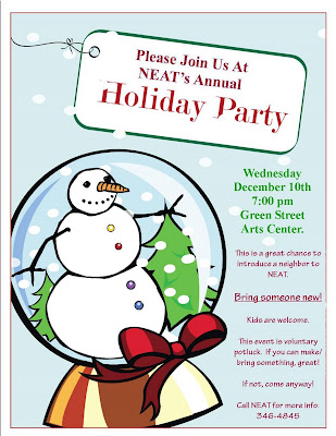 North End News: NEAT's Holiday Party Save the Date!