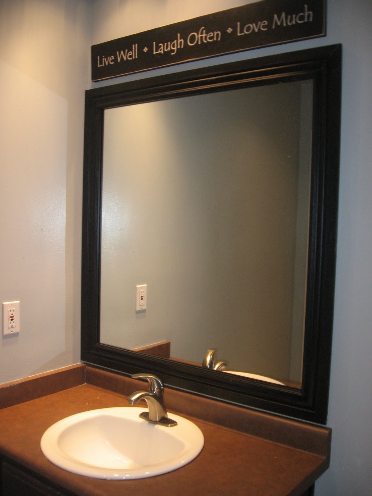 Bathroom Mirror Framed With Crown Molding Hometalk