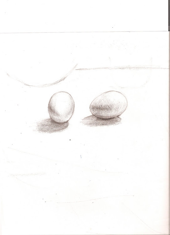 2 eggs, boiled and drawn