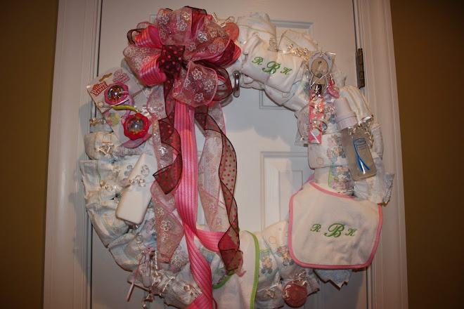 Diaper Wreath with large bow