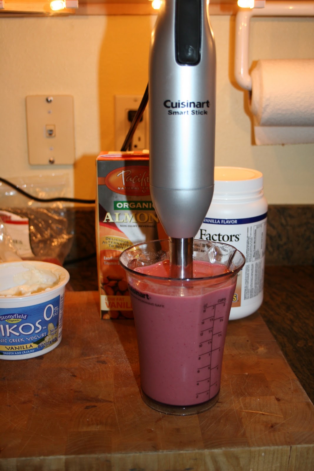 urban food producer Strawberry banana smoothie with almond milk