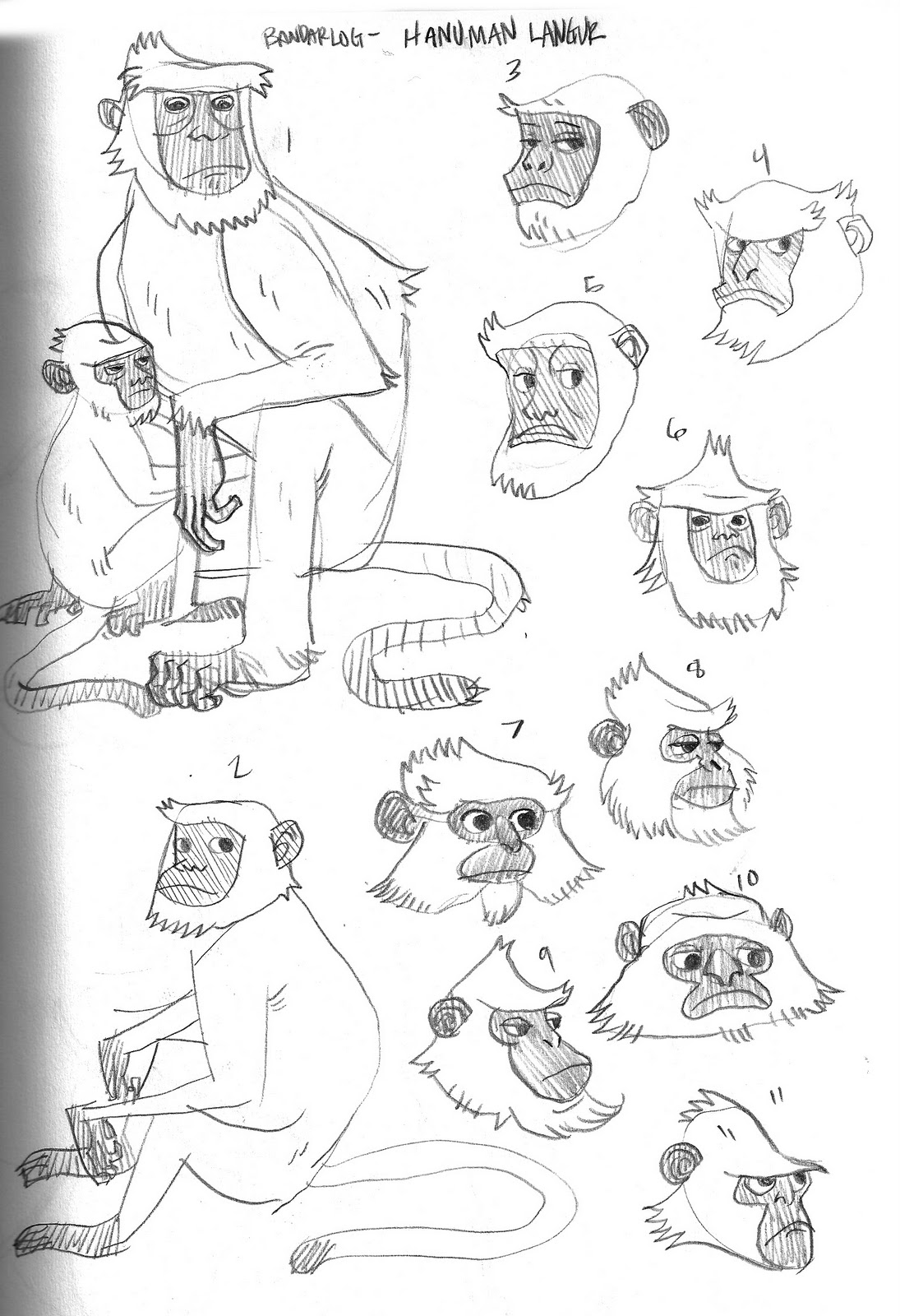 Sketches Of M S Corley Jungle Book Character Concepts