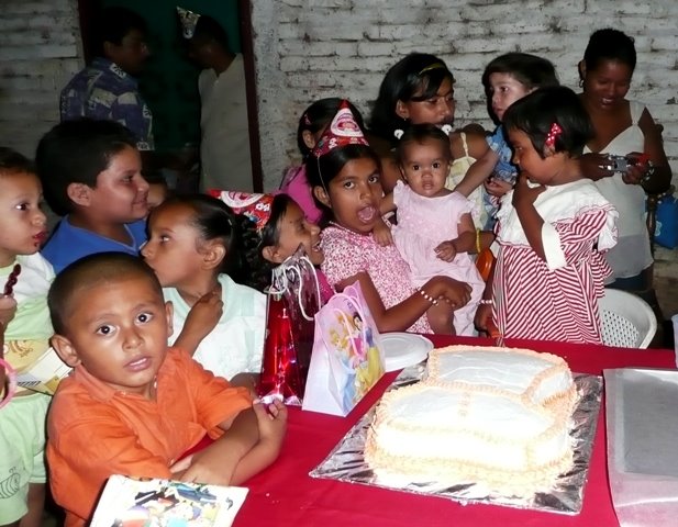 Milagro's 4th Birthday (in red & white dress)