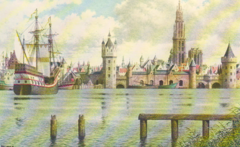 De haven van Antwerpen