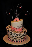 Leopard Topsy Turvy cake