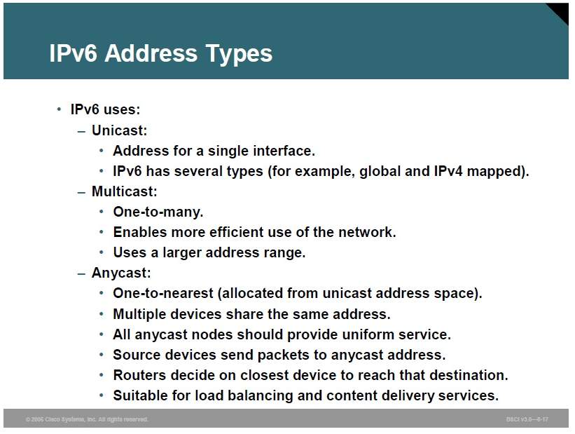 Multicast Vs Broadcast. IPv6 multicast addresses are