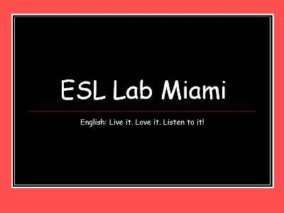 ESL Lab Miami: Podcasts for