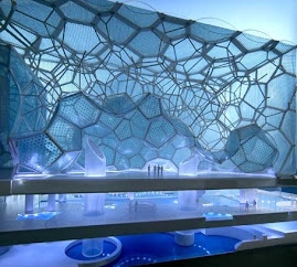 Interior del Watercube en Beiging