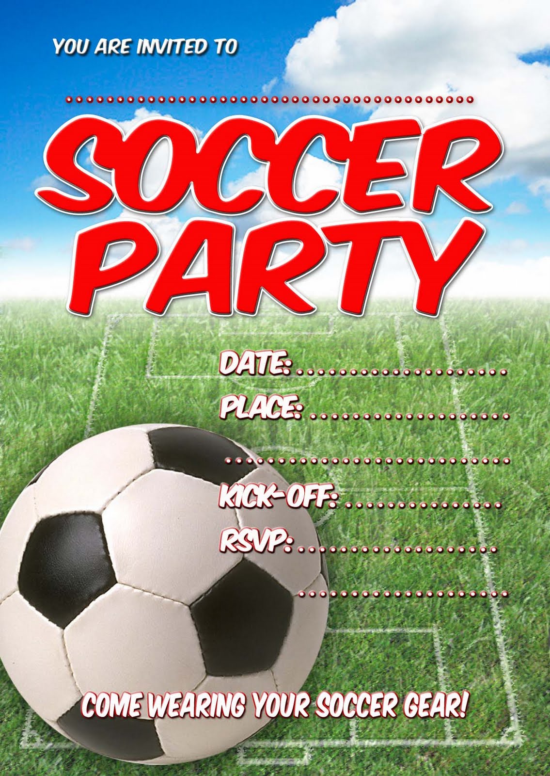 Boys Party Invitations