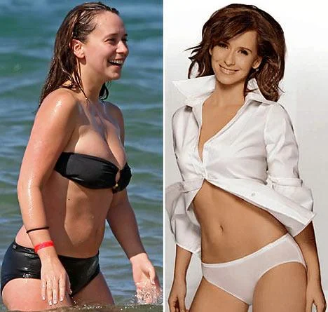 A skimpy bikini reveals Jennifer Love Hewitt has piled on pounds