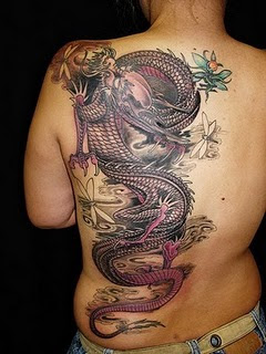 Tattoo Naga di Belakang Badan - Dragon Tattoo