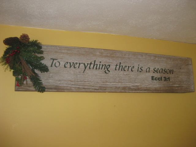 TO EVERYTHING THERE IS A SEASON