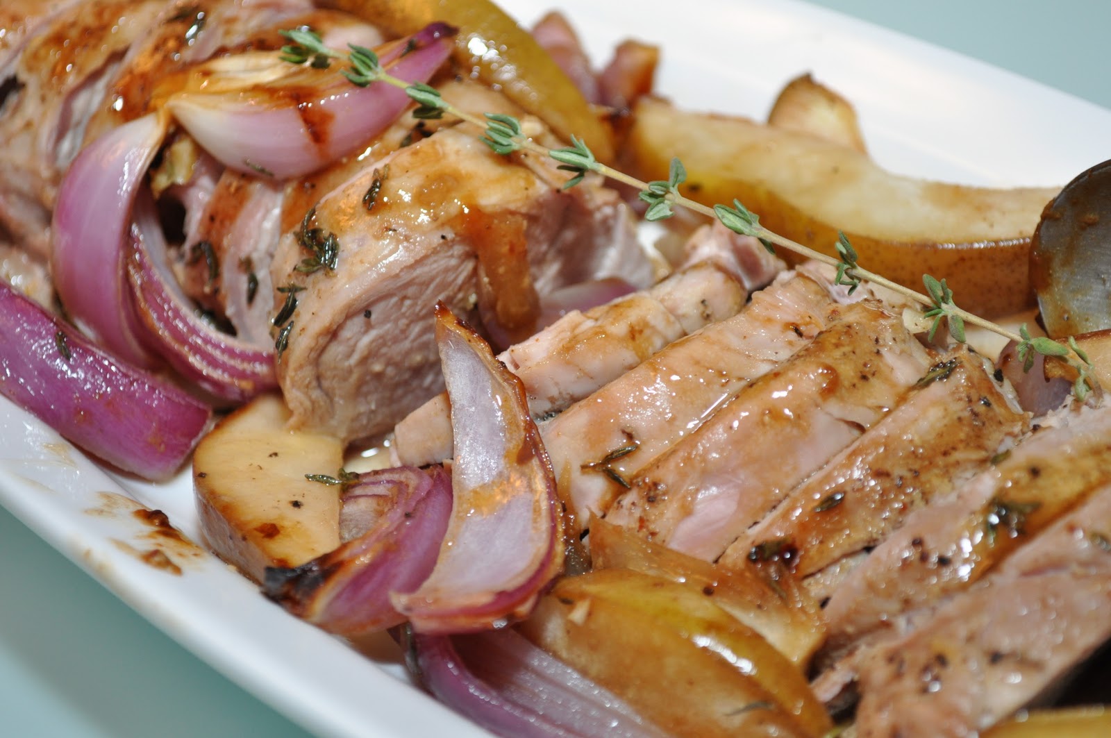 Roasted Pork Tenderloin with Pears and Fig