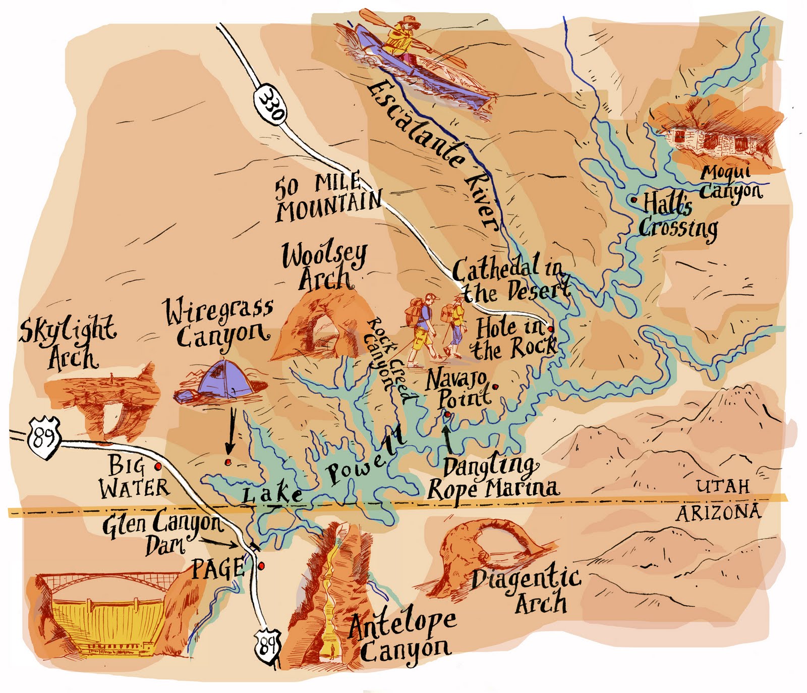 Maps Illustrated..................... Illustrated Maps Glen Canyon